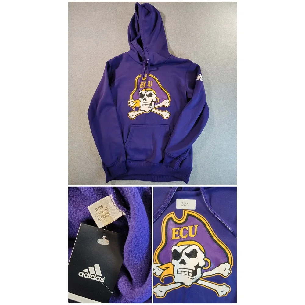 Adidas ECU Pirates Hoodie Mens Small Purple Climawarm Sweatshirt M34638 AV1008